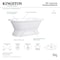 Aqua Eden Pedestal Bathtubs, 60 L, 31.5 W, White, Cast Iron VCT7D603024 - alternate 4